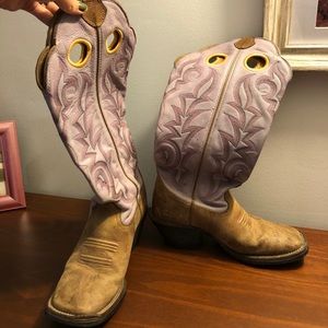 Square toe cowboy boots